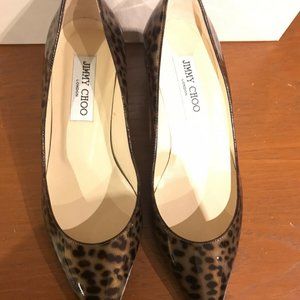 NWB Jimmy Choo Lennox Patent Leopard Size 36/ 6